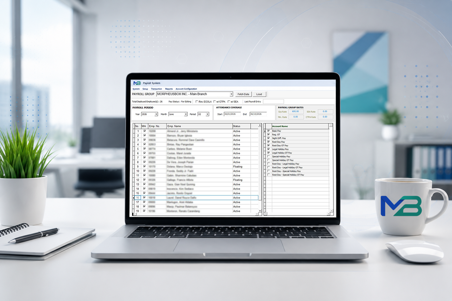 Morpheusbox Payroll Calculator Dashboard